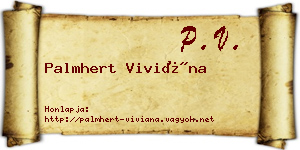 Palmhert Viviána névjegykártya